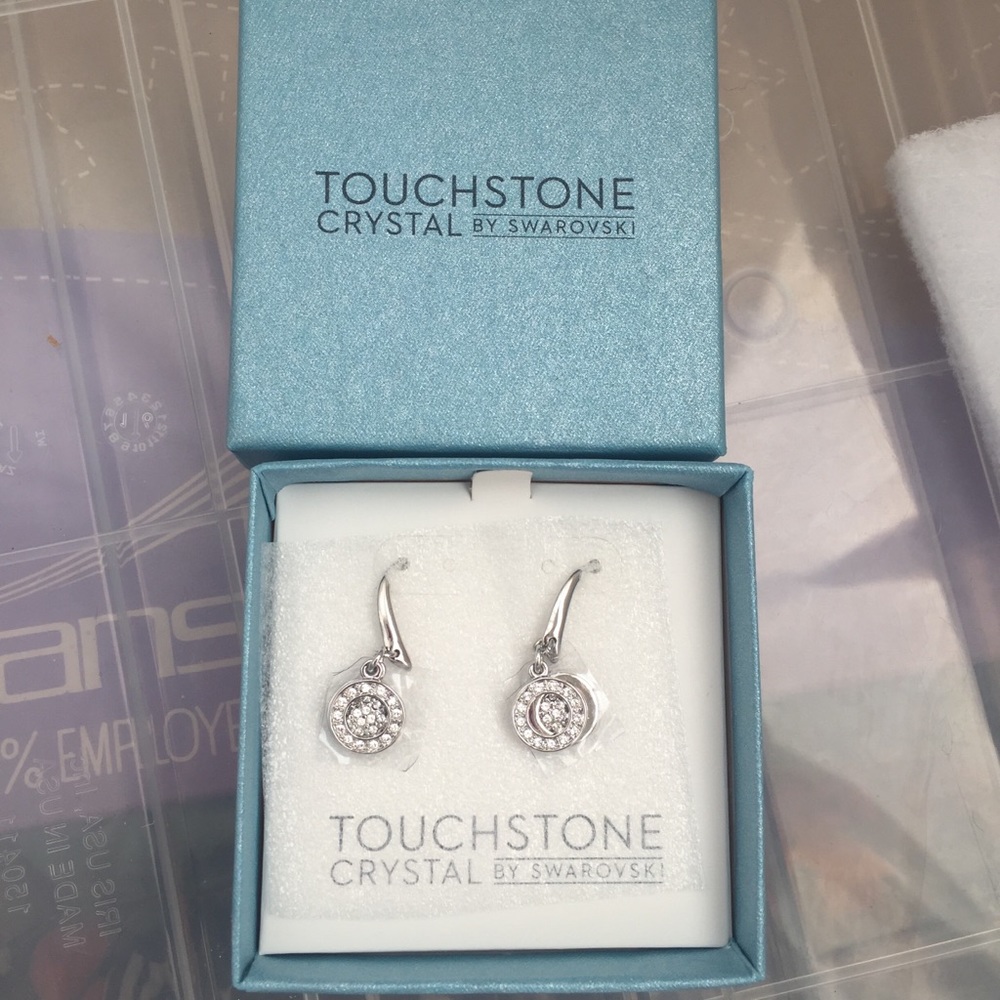Touchstone Crystal by Swarovski earrings BNWT